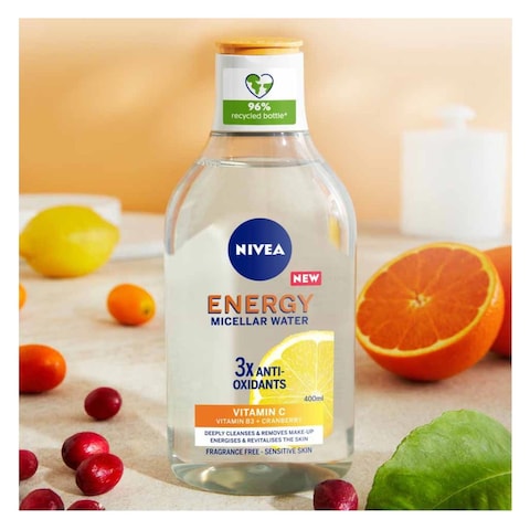 Nivea Energy Micellar Water Make Up Remover With Vitamin C 400Ml