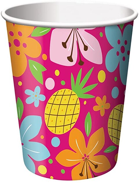 Pink Luau Fun Cups Hot/Cold 9 Oz