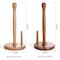 Generic-Wooden Vertical Stand Roll Paper Stand Holder Kitchen Paper Towel Toilet Tissue Holder Household Kitchen Tool