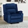 In House Velvet Classic Recliner Chair - Dark Blue - AB02