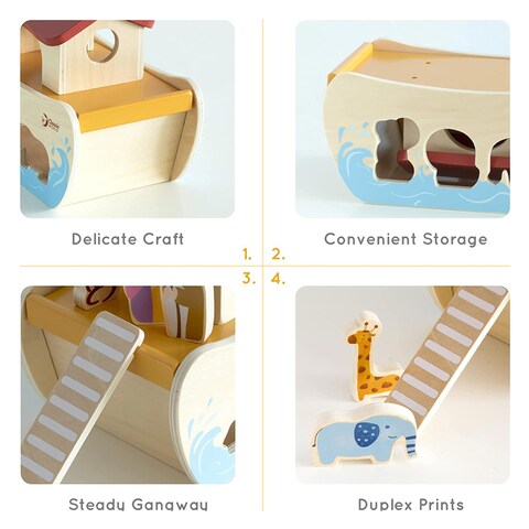 CLASSIC WOODEN NOAH&#39;S ARK 4160