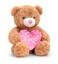 18cm Keeleco Bramble Bear W/Heart 2 Asstd