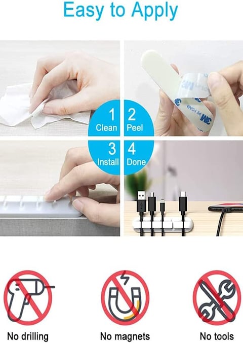 كورالبلو كابل منظم لسلطة الطاقة USB TV PC Home and Office Pack 3