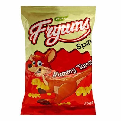 Wots Fryums Yummy Spiral Tomato 25G