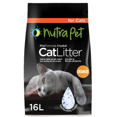 NutraPet Cat Litter Silica Gel 16L Orange Scent