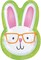 Happy Easter Bunny Shape Plate 8.75in 8ct