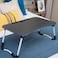 LINGWEI Foldable Laptop Table Bed Table Bed Tray  Laptop Desk Reading Table Stand Portable Lap Desk Notebook Stand Laptop Stand with Ipad and Cup Holder Black