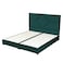 In House Cordoba Velvet Bed Frame - Single - 200x100 cm - Dark Green