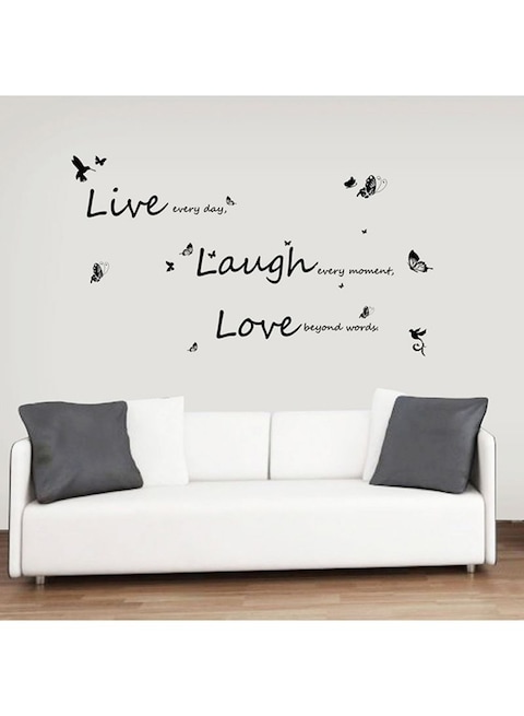 Spoil Your Wall Quote Wall Sticker Black 90x50cm