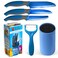 Kids Knife Set For Cooking - 5 Piece Kids Cook Set in Blue - Kids Cooking Supplies with Kids Chef Knife, Kids Paring Knife, Kids Peeler, Kids Scissors &amp; Universal Holder - TruChef?