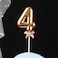 Italo Number 3 Cake Topper NAX-1703 Gold