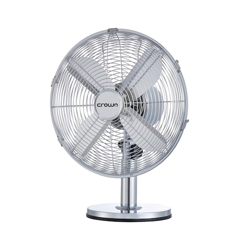 Crownline TF-403 12&quot; Metal Blade Table Fan with Tilt, Oscillation, and 3-Speed Control