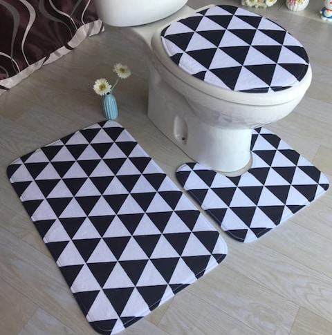 RAHALIFE 140032 3pc set bathroom mat