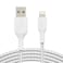 Belkin BoostCharge Braided Lightning to USB Charging Cable, White, 1m