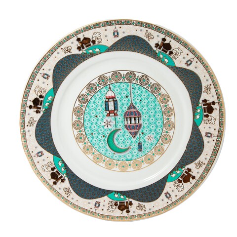 lihan-ceramic-cake-plate-with-design-multicolor-pack-of-6-pcs