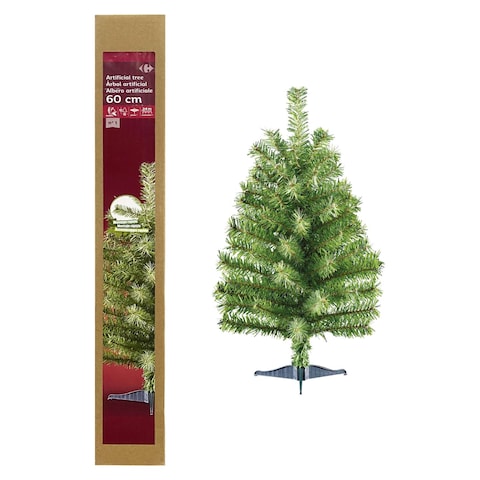 Carrefour Artificial Christmas Tree With Stand Multicolour 60cm