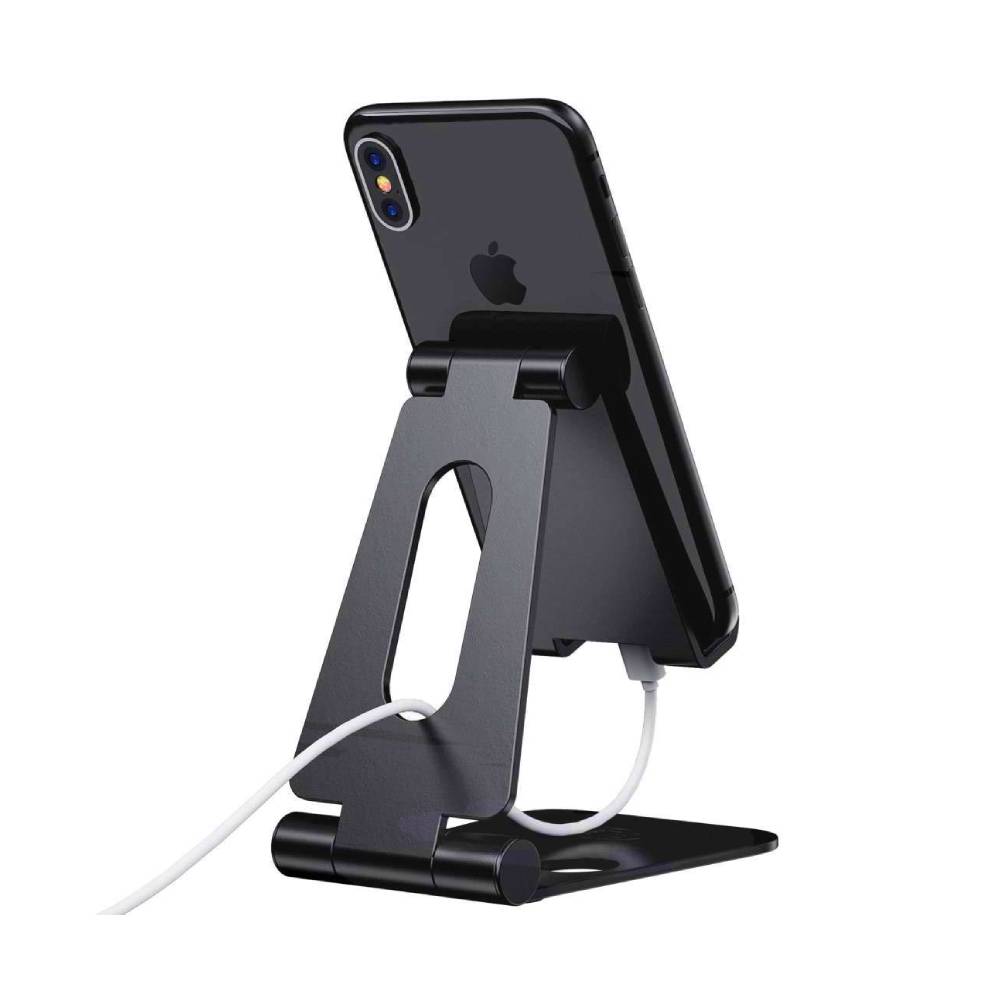 Folding Mobile Phone Desk Stand Black