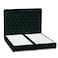 In House Lujin Linen Bed Frame - Queen - 200x140cm - Dark Green