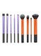 Real Techniques 9-Piece Core Collection And Starter Makeup Brush Set Black/Purple/Gold