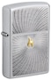 Zippo AE181401 205 Zippo Spiral Satin Chrome Windproof Lighter