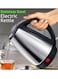 Dessini Stainless Steel Electric Kettle 2L 1800W KD990 Silver/Black