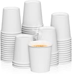 اشتري Markq [50 Cups] 8 oz. White Paper Cups - Available in 4oz, 7oz, 12oz, 16oz- Disposable Hot/Cold Beverage Cup for Water, Juice, Tea في الامارات