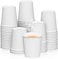 Markq [50 Cups] 8 oz. White Paper Cups - Available in 4oz, 7oz, 12oz, 16oz- Disposable Hot/Cold Beverage Cup for Water, Juice, Tea