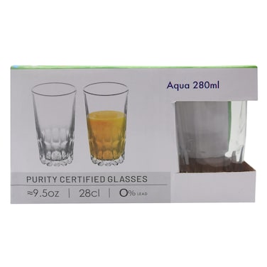 Illumine Aqua 280Ml Tumblr Glassset