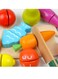 Beauenty Cutting Fruits Vegetables Colorful Pretend Play Set
