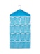 16-Pockets Wardrobe Hanging Storage Bag Clear/Blue 42 x 78centimeter