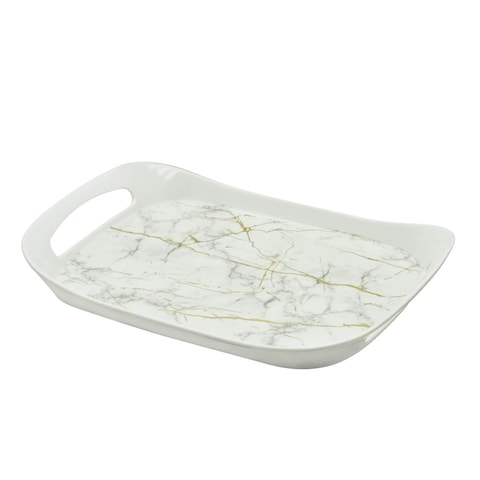 RK COMFORT TRAY LARGE WHITE STATIC GOLD, DWT1072WSG, 16.25&quot; x 10.25&quot;