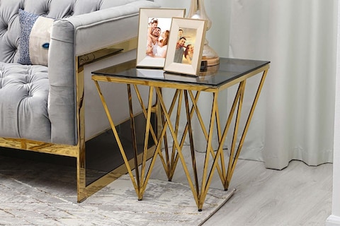 PAN Home Kitts End Table Gold