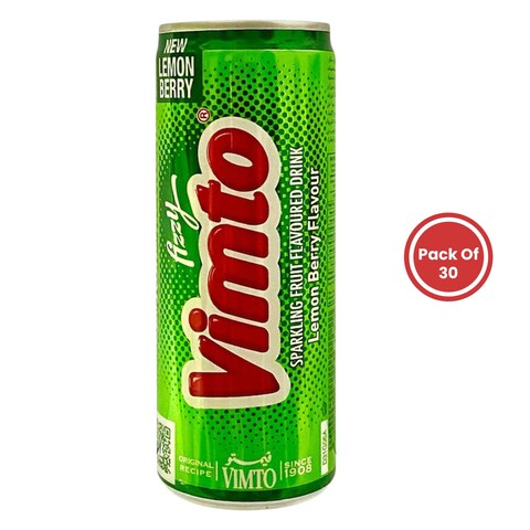 Vimto Fizzy Lemon And Berry Sparkling Fruit Drink 250ml x Pack of 30
