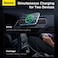 Baseus Magnetic MagSafe Wireless Fast Charging AirVent Car Mount Phone Charger 15W + Type-C 25W for iPhone 14, 13, 12 Series Black