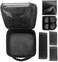 Roya Professional Make Up Train Case Cosmetic Box With Adjustable Dividers - Black(24X22X10Cm)