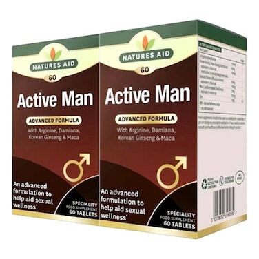 Natures Aid Active Man Speciality Food Supplement 60 Tablets Pack of 2