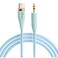 mpBLBERRI BLB-AX501 USB-C to 3.5MM Jack Stereo Aux Cable 1 Meter, Light Blue