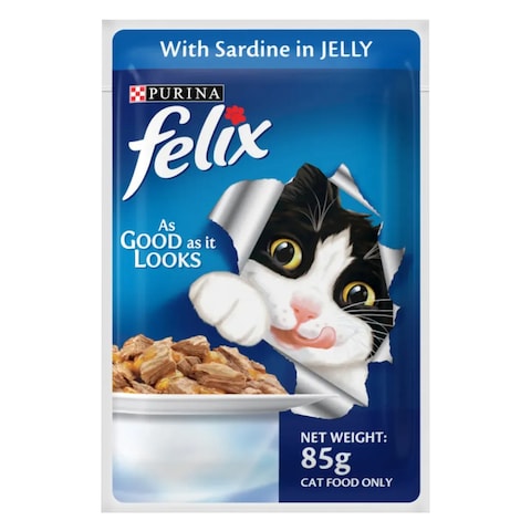 Purina Felix Sardine in Jelly Adult Cat Wet Food 85g