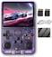 R36S Handheld Game Console 3.5 inch Preinstalled Emulator System Transparent Purple