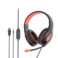 Meetion Stereo Gaming Headset with Mic Black Orange Lightweight Backlit HP021