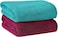 2-Pc Microfiber Bath Sheet Turquoise/Wine Red 80x160cm Soft Microfiber Beach Towel Super Absorbent, Fast Drying and Durable Microfiber Bath Towel