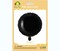 Party Time 1pc 18&quot; Shiny Black Round Shaped Foil Mylar Balloons For Mother&#39;s Day, Wedding Decoration &amp; Engagement - Birthday Party Supplies