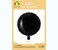 Party Time 1pc 18" Shiny Black Round Shaped Foil Mylar Balloons For Mother's Day, Wedding Decoration &amp; Engagement - Birthday Party Supplies