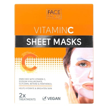 Face Facts Vitamin C Sheet Masks 20ml x Pack of 2