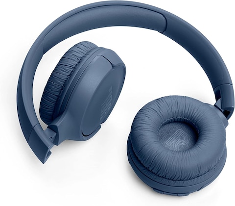 JBL Tune 520BT Wireless On-Ear Headphones, Pure Bass Sound, 57H Battery With Speed Charge, Hands-Free Call + Voice Aware, Multi-Point Connection, Lightweight And Foldable, Black, JBLT520BTBLUEU