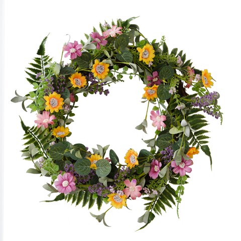 Ginger Ray Floral Foliage Spring Wreath