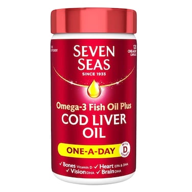 Seven Seas Omega-3 Fish Oil Plus Cod Liver Oil 120 Capsules