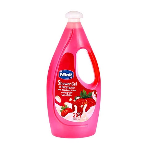 Mink Shower Gel &amp; Shampoo, Strawberry - 1400 ml