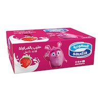 السعودية حليب بنكهة الفراولة 200 مل × 18