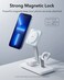 ESR Halolock 3-In-1 Wireless Charger With Cryoboost, Compatible With Magsafe Charger Stand, Phone-Cooling Fast Charging Compatible With iPhone 14/13/12, Airpods Pro/3/2, With Adapter, Arctic White